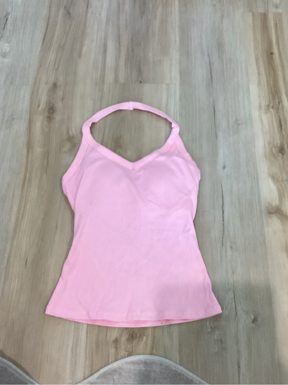 Pink Halter V-Neck Women’s Tank Top